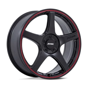 Petrol Wheels – PE003 P2E – Black – 18″x8″ 35mm – All weather Wheels – PE003MQ18805935